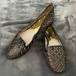 MICHAEL Michael Kors Gabriella Black Patent Leather Ballet Flats ~ 7.5